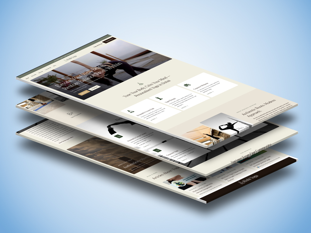 Rishi Yoga Website design mock up